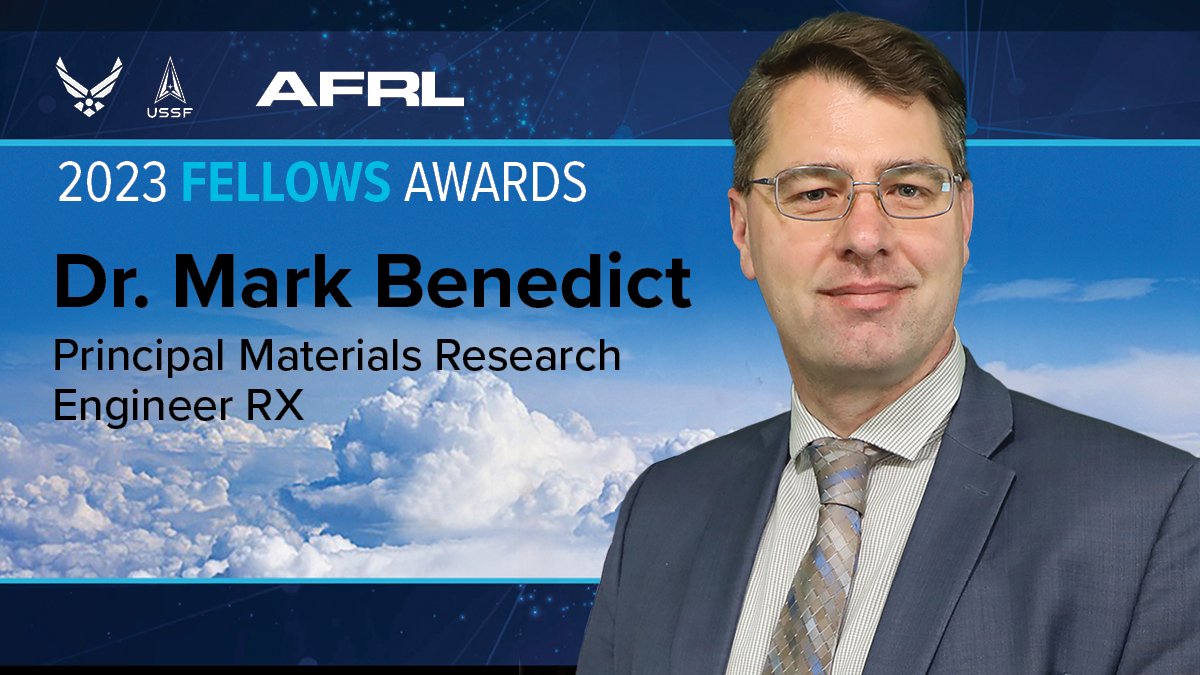 AFResearchLab's tweet photo. Meet Dr. Mark Benedict, a principal materials engineer at AFRLβs Material and Manufacturing branch (RX) π οΈ.
Mark has contributed considerably to Additive Manufacturing (AM), Open-Source AM and Convergent Manufacturing.
#AFResearchLab | #AFRLFellows | #USAirForce https://t.co/Eorp7KQ35s