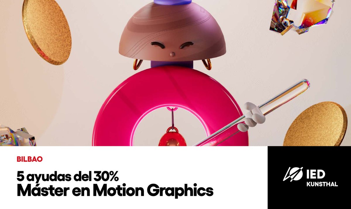 ¡Participa antes del 27 de octubre y opta a una de las 5 ayudas al estudio para la 1º edición del Máster en Motion Graphics en #iedkunsthalbilbao!

#iedkunsthal #iedbilbao #findyourdifference #designyourself