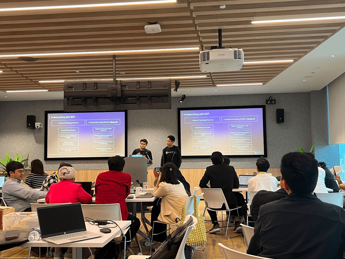 Recently, our team had a fantastic showcase at <a href="/GoogleCloud_SG/">Google Cloud Singapore</a>, showing the capabilities of our generative AI technology! 🚀 

We're working closely to make game design accessible for all, empowering creators to bring their unique visions to life seamlessly. 

Stay tuned! 😉