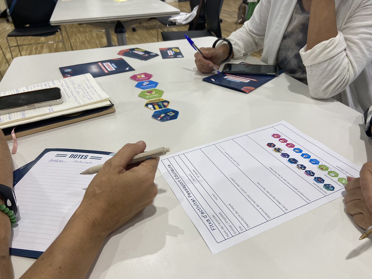 educacio360's tweet photo. @ViladecansTweet @MesEducacioSA @mesEduCoop @urirocaolle @MartaRequeno @malonsog21 @juserrasolsas DINÀMICA QUALITAT DE LES ACTIVITATS: en aquesta segona part treballem en grups per a construir activitats i reflexionar sobre continguts, competències i com les comuniquem. Una proposta vivèncial i dinàmica per millorar el nostre catàleg d’activitats de #PassaportEdunauta 🪐🌍 https://t.co/1HPgyQHEed