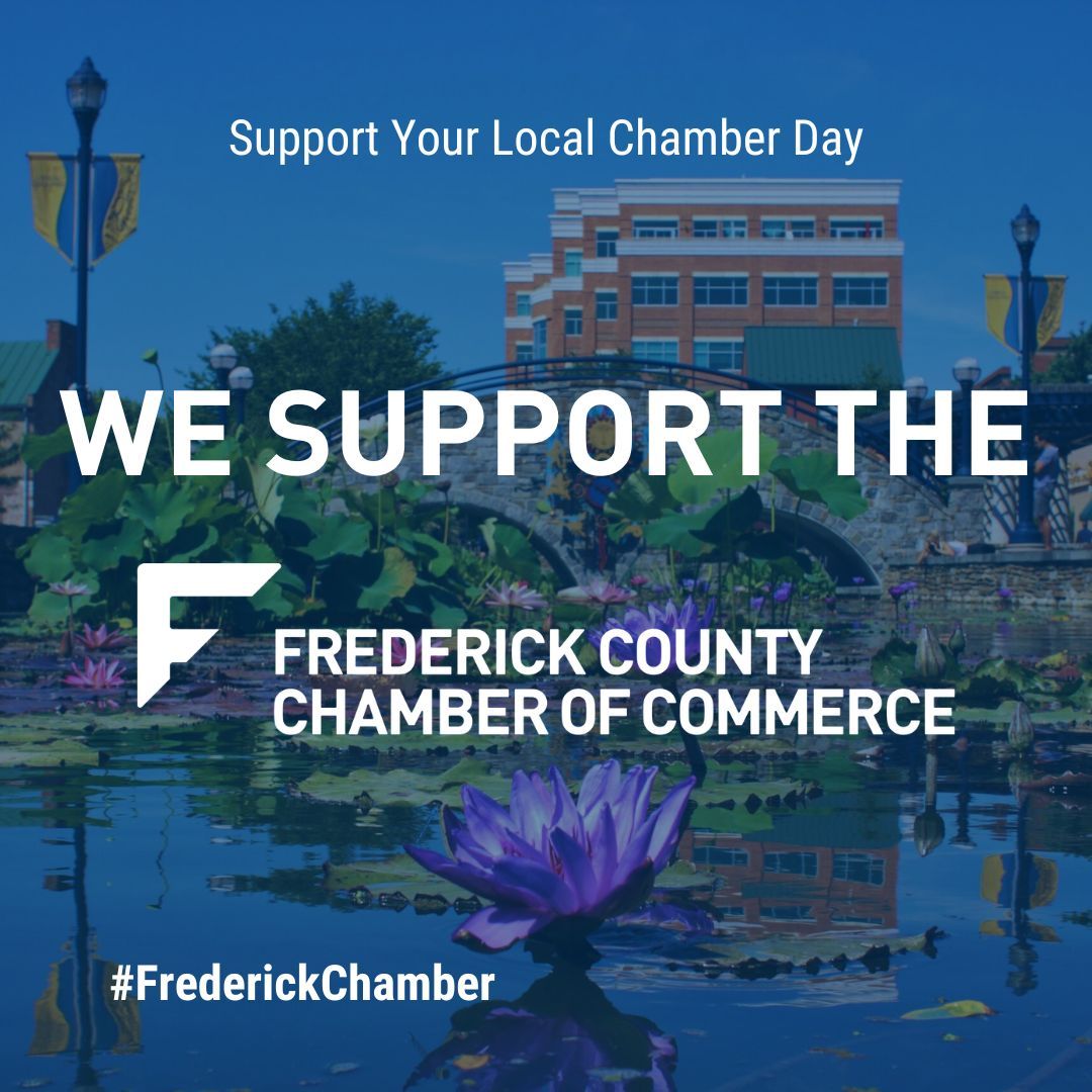 Honored to support the Frederick County Chamber of Commerce on Support Your Local Chamber Day! We love being a part of the Frederick County business community, which is made that much better through the amazing work of our Chamber and its dedicated team. 

#FrederickChamber