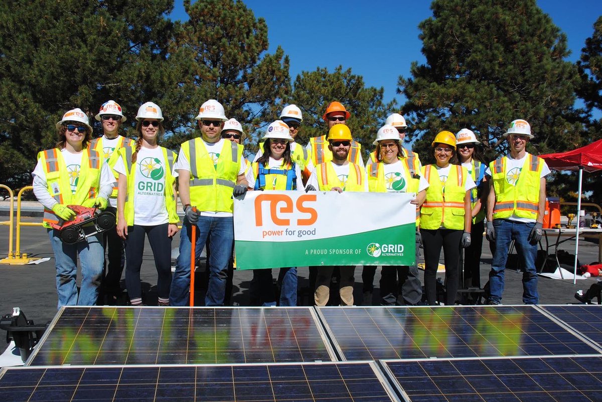 14 volunteers from our Americas headquarters in Denver helped install commercial #solar panels at <a href="/GRID/">GRID Alternatives</a> Colorado, enabling GRID to conduct more of its hands-on installation basic training coursework on its own rooftop. #teamres #powerforgood #volunteer #cleanenergy