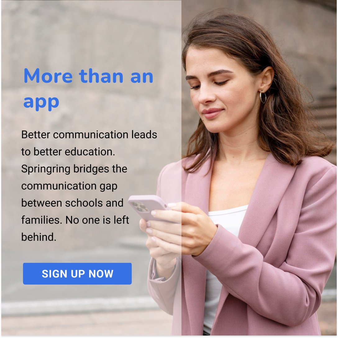 💌 Join the Springring community and experience the power of effective #communication! 🌟 Sign up for the Free #Teachers Plan and stay ahead with exclusive content, resources, and access to a supportive network of educators.  myspringring.com/get-started