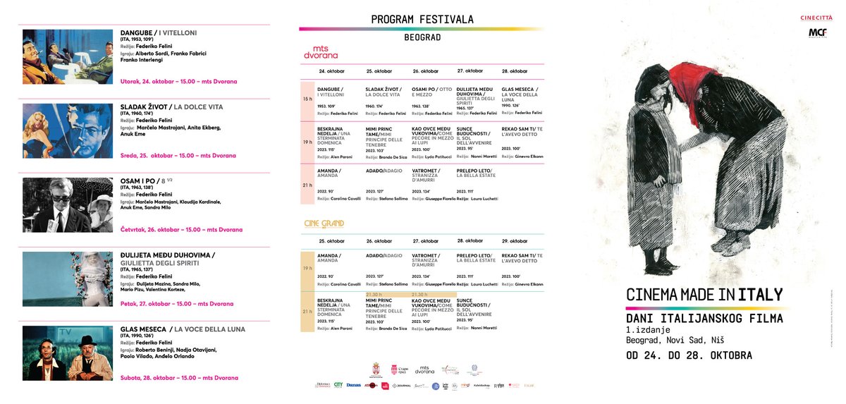 gori_luca's tweet photo. Danas predstavljanje "Cinema Made in Italy", filmske smotre koju @Cinecitta organizuje u saradnji sa @IICBelgrado i #MTSDvorana, koja doprinosi promociji italijanskog jezika donoseći najbolja među najnovijim filmskim ostvarenjima naše zemlje u Srbiju. https://t.co/OD7DUm4mJY