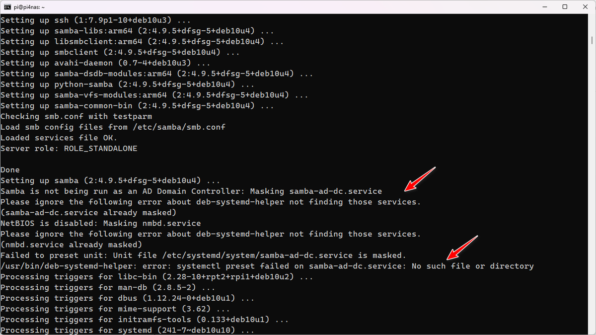 manelrodero's tweet image. Si tenéis #Samba en modo #ActiveDirectory es posible que tengáis que hacer algún cambio.
Aunque yo no lo estoy usando en mi #RaspberryPiOS, aparece la siguiente advertencia al actualizar los paquetes mediante 'apt'.
#HomeLab