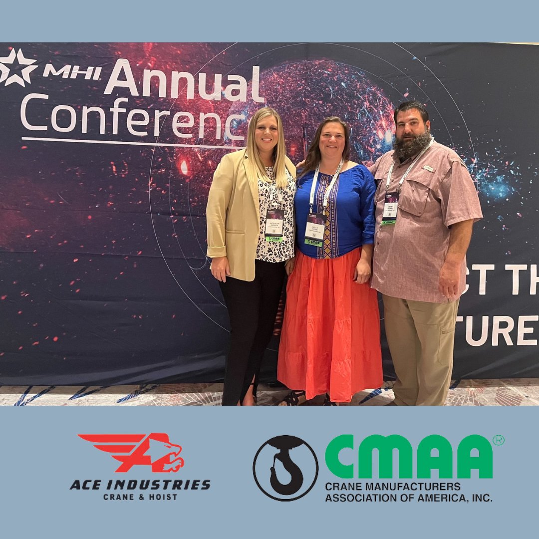 Capturing moments from the CMAA event! 📸 Ace Industries' Jacquelyn Barrier – Southeast Regional Manager, Molly Wood – Engineering Manager, and Jeramy Nichols – National Inspection Manager. Networking, learning, and serving the industry. #AceIndustries #CMAA #MHI #Leadership
