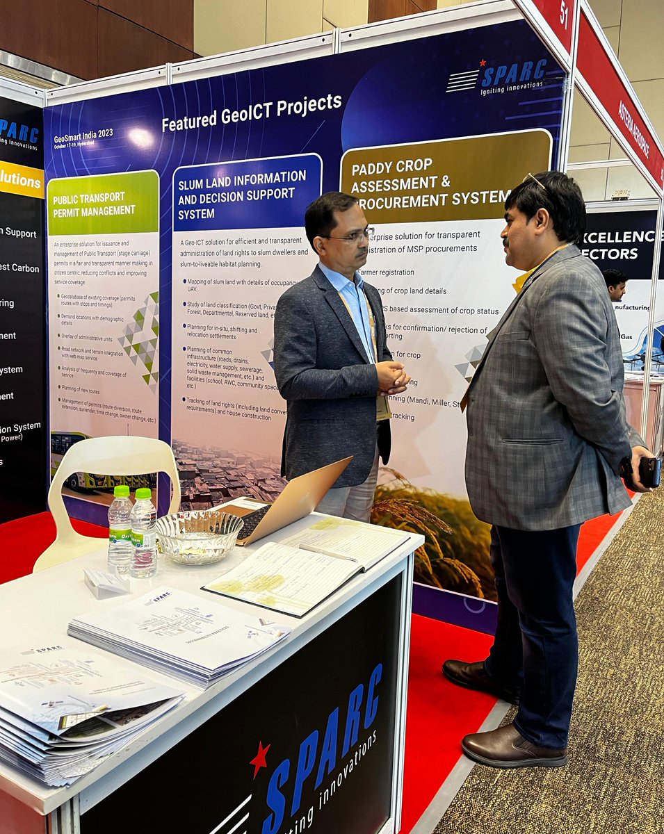 sparcpl's tweet image. Abhas Supakar, Sr. VP of SPARC, presented at #GeoSmartIndia2023 about their Enterprise Solution for Forestland Decision Support System, a GIS-based platform that promotes sustainable forest governance.#GeoSmartIndia2023 #ForestManagement #GIS #SustainableFuture #SparcIndia