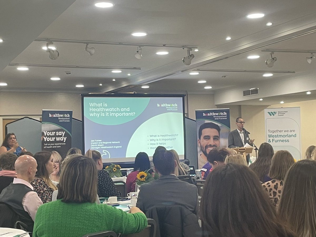 ClareBensonMH's tweet photo. Supporting the launch of Healthwatch Westmorland and Furness today. Great to hear from Disability Voices and Carer Support. Looking forward to supporting the local community and ensuring people are involved in decision making @HWWestFurn @LesleyP222 @GoalsOlivers @WeAreLSCFT https://t.co/5KYjWwAUqr