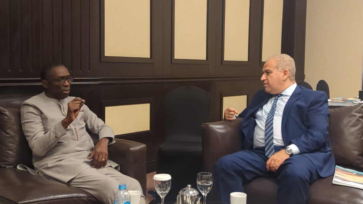 💪🏽💪🏽Meeting yesterday b/n SC @MarDieye &the Director General of the Cairo Int’l Center for Conflict Resolution, Peacekeeping &Peace Building in Africa, conveners of the ASWAN FORUM, at the sides of the High-Level Retreat on the Promotion of Peace, Security& Stability in Africa.