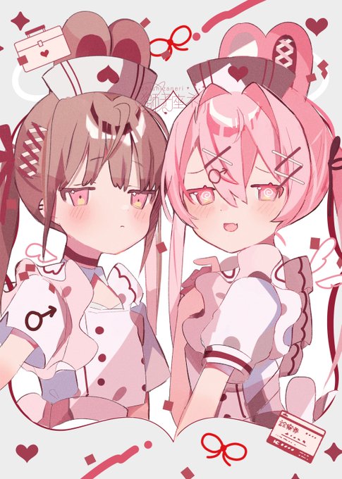 「2girls nurse」 illustration images(Latest)