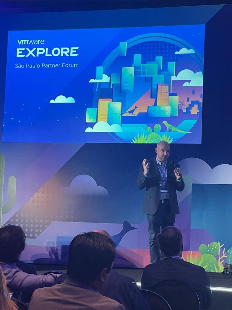RafaelVmw's tweet photo. What an energy to kickoff @VMware Explore Sao Paulo 2023 during Partner Forum. 300+ attendees listening @AmandaBlev and the crew! #VMwareExplore https://t.co/HEqcX4tDuH