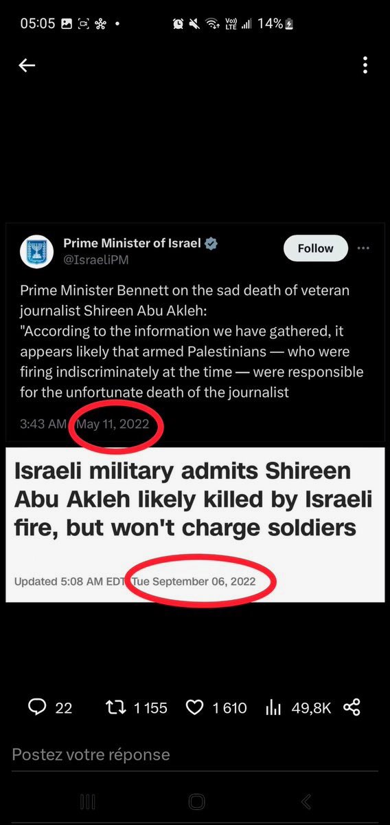 Partisangirl's tweet photo. Israelis have a history of faking videos to point the finger at Hamas. 

When they murdered another Palestinian medic Razan Al-Najjar they first blames Hamas before finally admitting it was them.

For them they lie with the ease of breathing. They BREATH LIES. https://t.co/nuZkilP1PQ