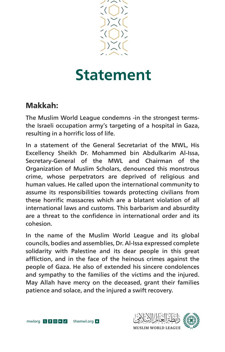 Muslim World League tweet media