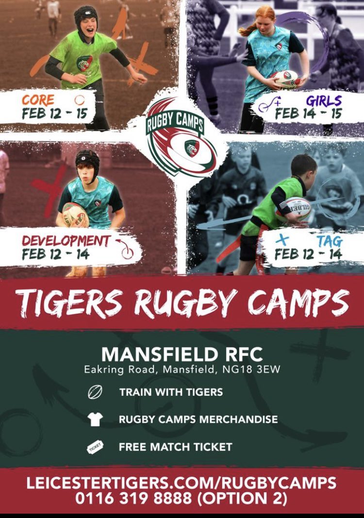 🔊🔊Fantastic opportunity in the February half term @MansfieldRugby 🏉 ⬇️
