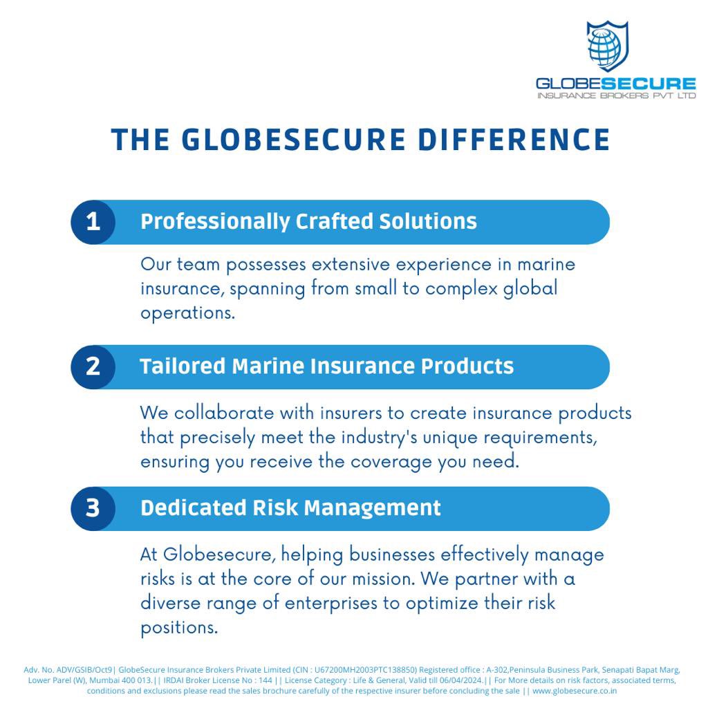 Globe_secure's tweet photo. Empowering Businesses with Maritime Expertise ๐โ Our team's deep experience, tailored coverage, and dedicated risk management make us your trusted partner in marine insurance. #gsib #MaritimeExpertise #TailoredCoverage #RiskManagement #InsuranceSolutions #globesecure https://t.co/XPeKPp18ZE