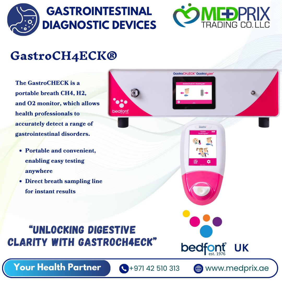MedprixCo's tweet photo. Introducing GastroCH4ECK,Portable & low maintenance with automated correction. Accurate diagnosis for various deficiencies and malabsorption.
Visit: https://t.co/TS6f53Y0vt
#Gastrolyzer #GastroCH4ECK #digestiveDisorder #MedPrix #MedicalDevices #MedicalEquipment #Dubai #UAE https://t.co/qSxEnyaBPP