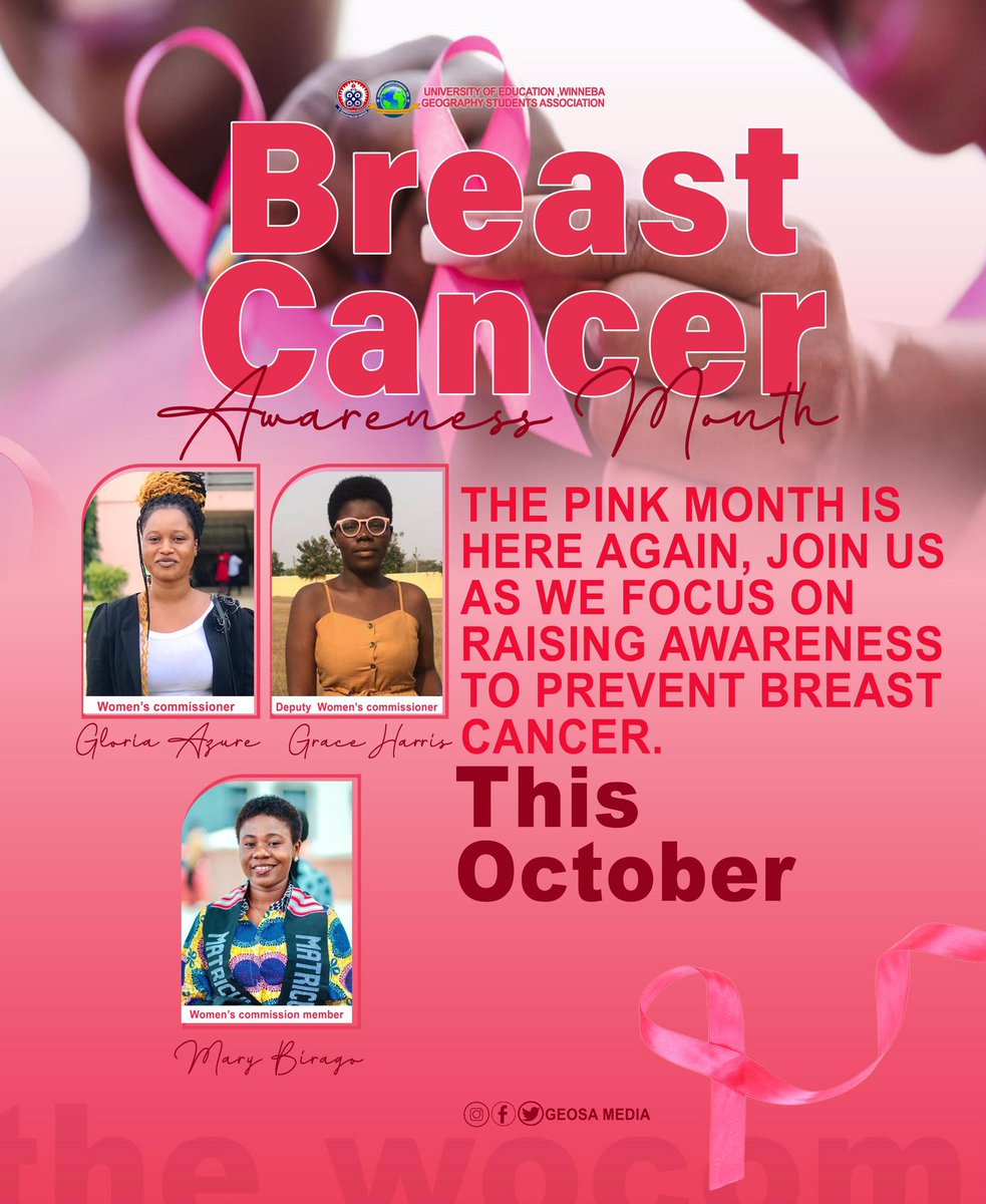 THE PINK MONTH IS HERE AGAIN, JOIN US AS WE FOCUS ON RAISING AWARENESS TO PREVENT BREAST CANCER #breastcancerawareness