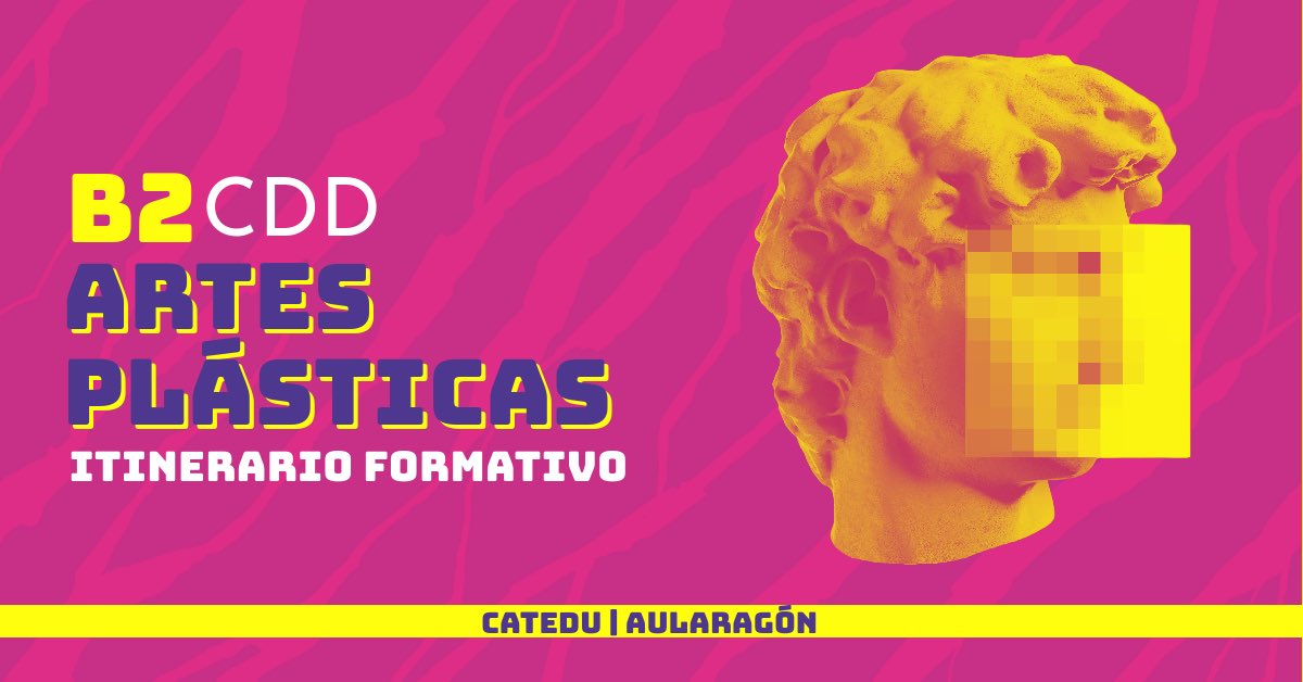 Junto con Elena he desarrollado el curso de teleformación “Nivel B2 de Competencia Digital Docente para Artes Plásticas” de <a href="/catedu_es/">CATEDU</a> Aragón.

Ahora mismo los cursos de Catedu están en periodo de inscripción desde doceo hasta el 31 de octubre.

+ INFO en: catedu.es/wp-content/upl…