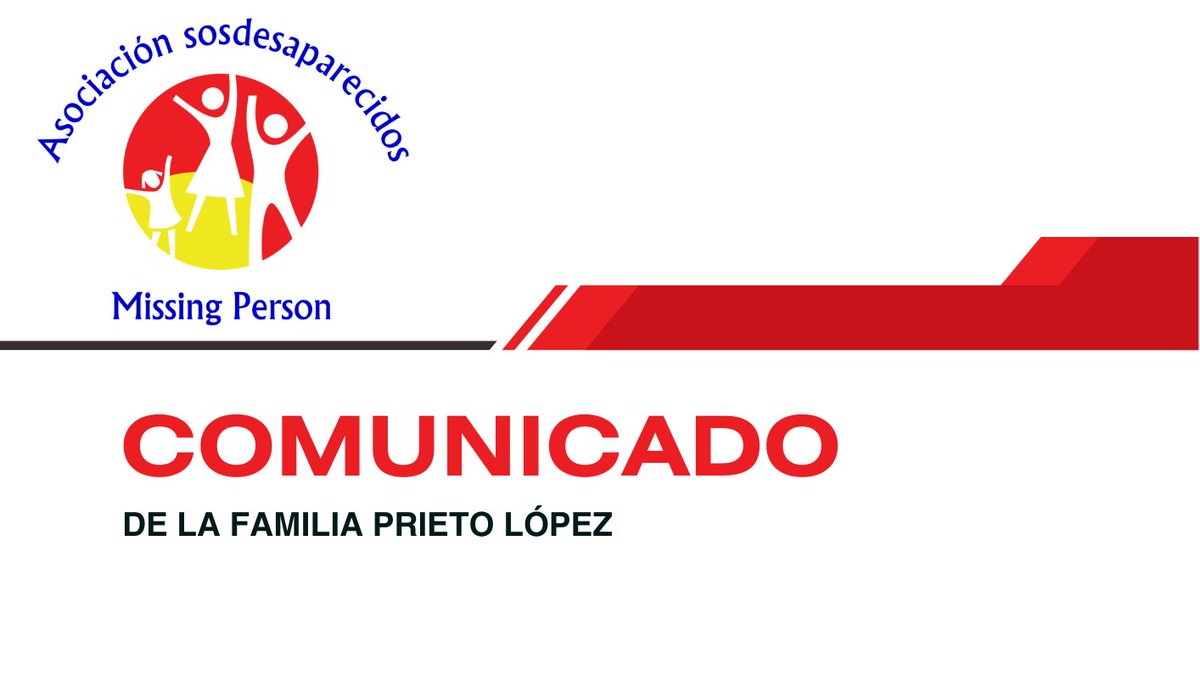 Comunicado de la familia Prieto López.
Los padres de Álvaro Prieto, Rafael y Julia quieren comunicar lo siguiente.
sosdesaparecidos.es/comunicado-de-…
