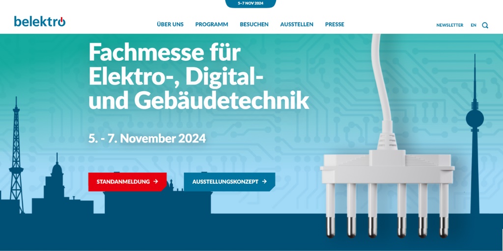 belektro #Website im neuem Design! 💙

Ganz im Sinne von #VernetztEuch erstrahlt die Website im neuem Design: belektro.de

✔️ Save the Date: 
#belektro2024 | 5.-7. November 2024 | Berlin