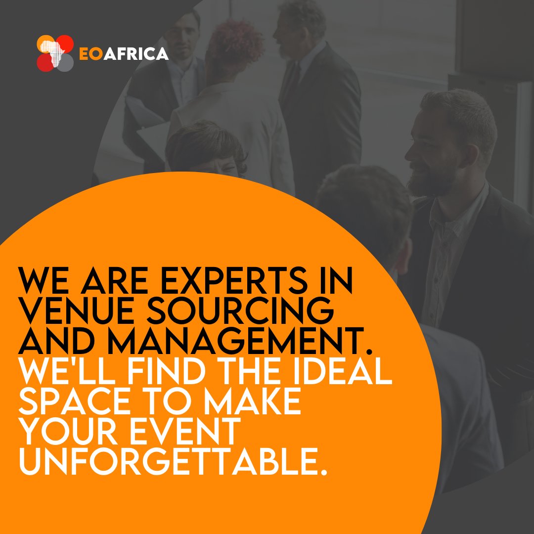 Are you tired of scouring the internet for the right event venue? Look no further! We'll find the perfect space for your event, ensuring it's unforgettable.  Connect with us today! #EOAfrica #EventManagement #VenueSourcing #CorporateEvents