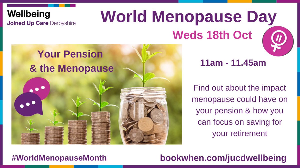 Colleagues can join us on #WorldMenopauseDay2023 ♀️ for an info session from @MoneyHelperUK about Your Pension & the Menopause 💰11am - 11.45am ➡️ bit.ly/3Fj4JXE

View our full menopause programme of events as part of #WorldMenopauseMonth ➡️ bit.ly/3LPbNPy