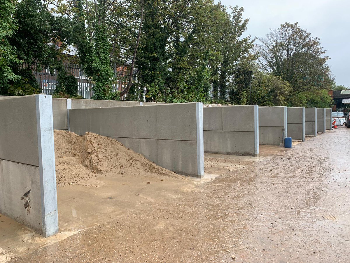 A replacment set of 8 aggregate bunkers completed last week