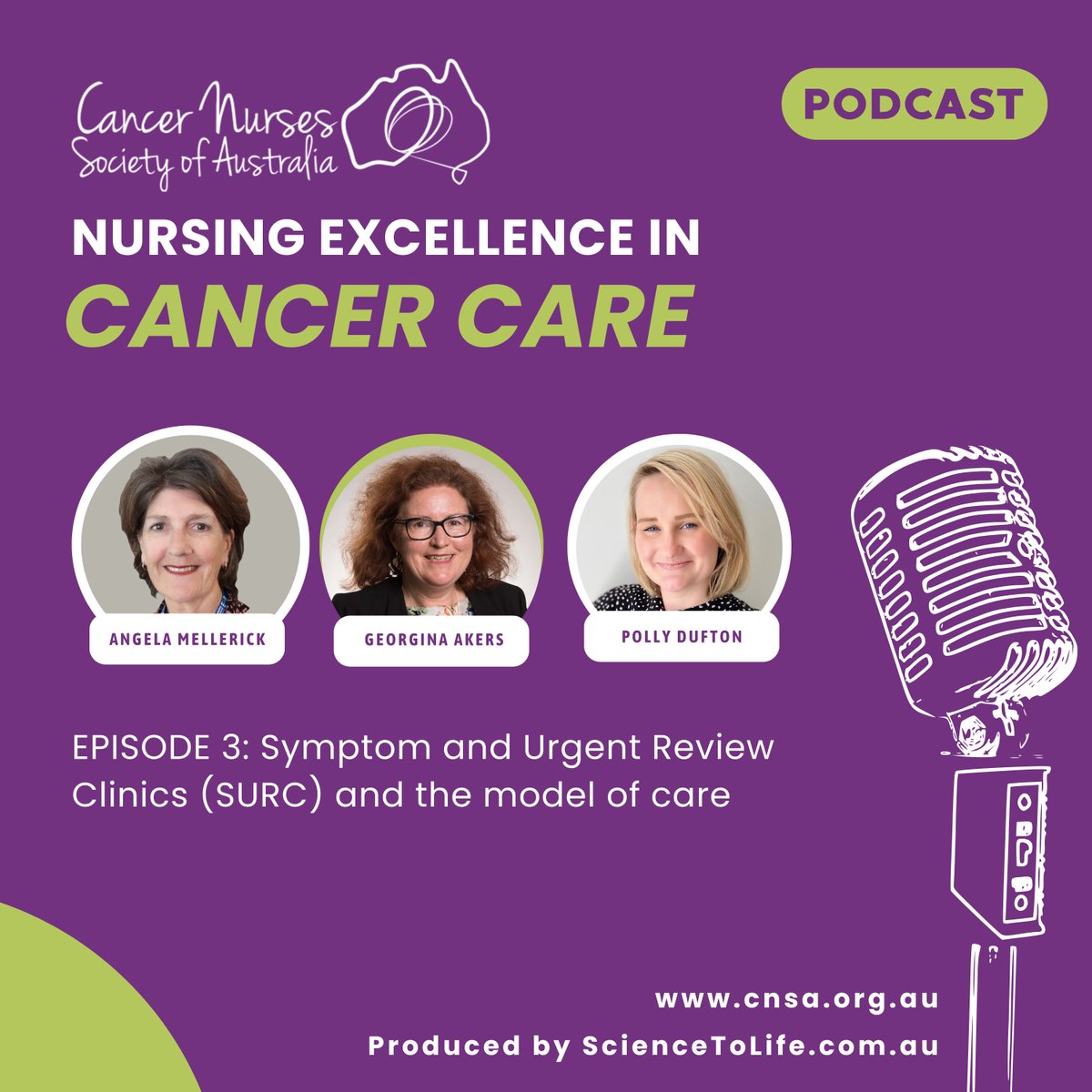 🎙 Join us for the latest episode of Nursing Excellence in Cancer Care! 🏥 Angela Mellick, Georgina Akers, and Dr. Polly Dufton discuss the Symptom and Urgent Review Clinics (SURC) and the Model of Care. Listen now and let us know your thoughts > bit.ly/3qINWtv #Podcast