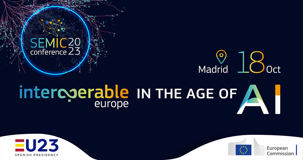 datosgob's tweet image. ⏰Hoy a las 11:45 en #SEMIC2023 comienza la conferencia ‘Interconnecting  data spaces’ en la que se debatirá sobre sobre las oportunidades y  desafíos al desarrollar #espaciosdedatos y soluciones de  interoperabilidad. Toda la información aquí 👉 bit.ly/45PaBD3