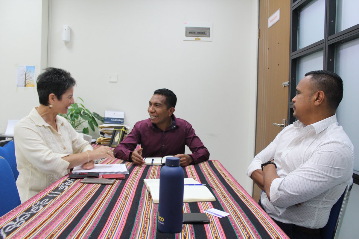 October 18, 2023, The CTA of UNIDO, Mrs. Palmira López-Fresno met the President of IQTL, I.P, Mr. Rosito Sousa Monteiro, accompanied by his Principal adviser Mr.Bonifacio Barreto, to provide the latest information on the progress of project implementation. #QualityInfrastructure