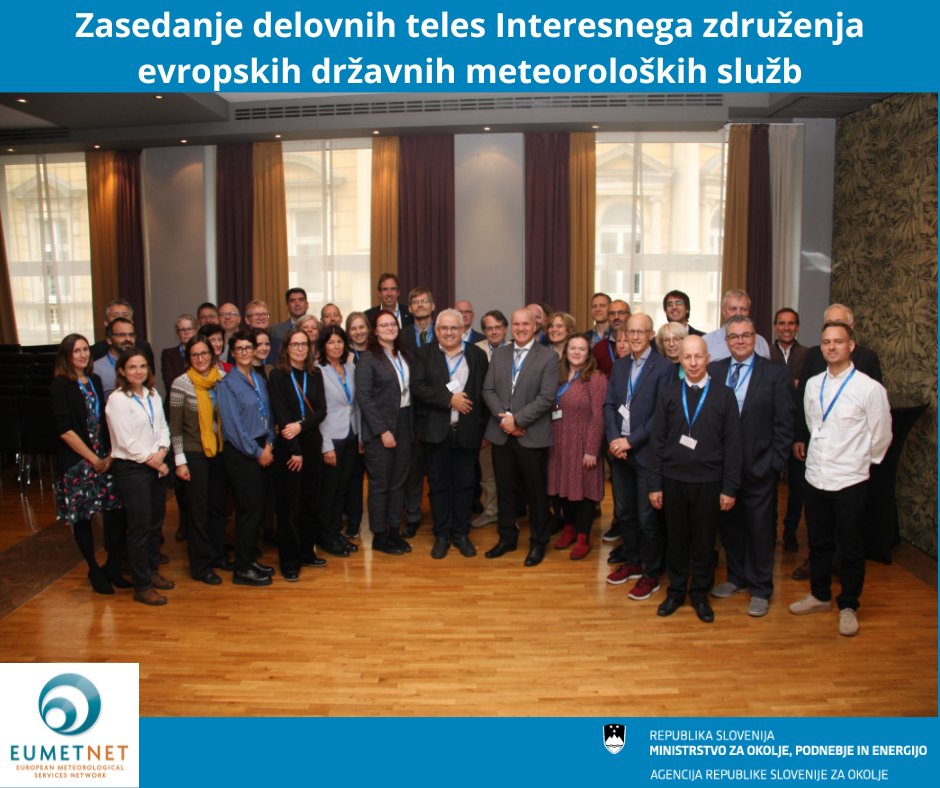 meteoSI's tweet image. Agencija za okolje od 17. do 19. oktobra gosti zasedanje delovnih teles Interesnega združenja evropskih državnih meteoroloških služb (EUMETNET) .

Več na: 👇
🔗gov.si/novice/2023-10…

#eumetnet