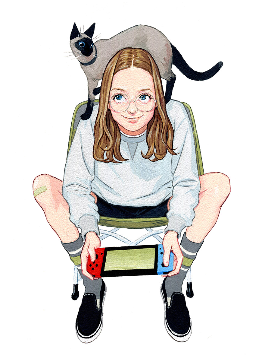 「個展「AMY」展示作品    Title : Climbing Game  Ac」|サイトウユウスケのイラスト