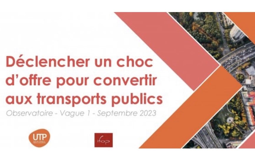 Observatoire de la mobilité de l’UTP : de nouveaux résultats dévoilés par l’⁦<a href="/IfopEnergies/">Ifop Energies&Services</a>⁩
11h30 : Quelles mesures incitent à passer aux transports publics ?
13h30 : Qu’est ce qui nous motive à prendre les TP ?
RDV sur le stand n°41 GART-UTP, au cœur des <a href="/RNTP_2023/">RNTP</a>