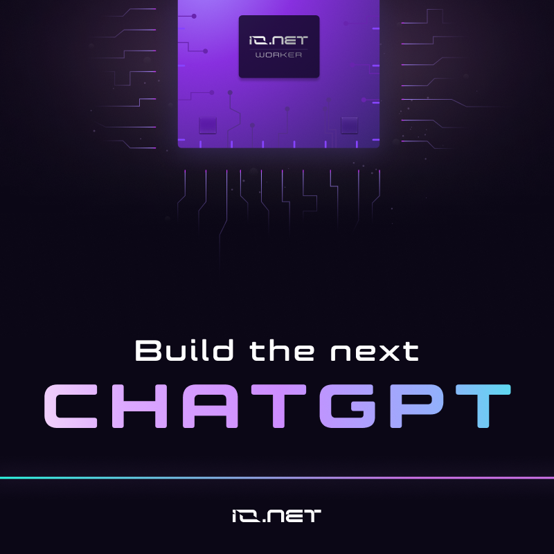 ionet's tweet photo. We’re changing AI with 1 million GPUs. 

We make ML computing 90% cheaper, instant, and more accessible for AI teams. 

The DePIN community awaits. Follow @ionet_official now. https://t.co/XHVO6f0jVM
