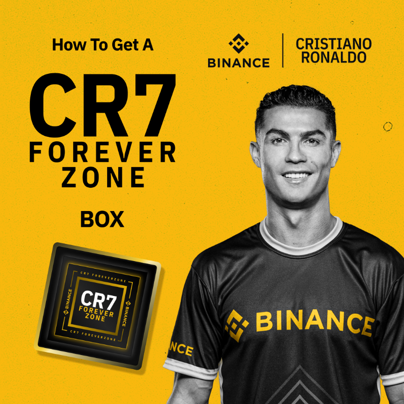 binance's tweet photo. "How can I get a CR7 ForeverZone box?"

Swipe to find out 👉