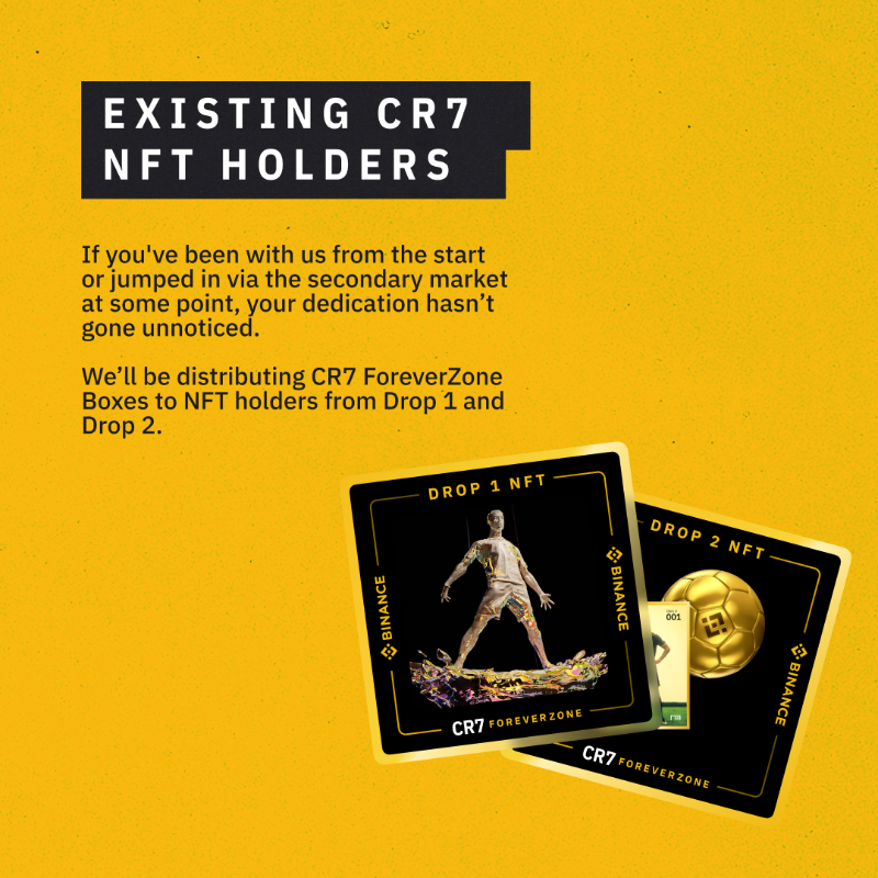 binance's tweet photo. "How can I get a CR7 ForeverZone box?"

Swipe to find out 👉