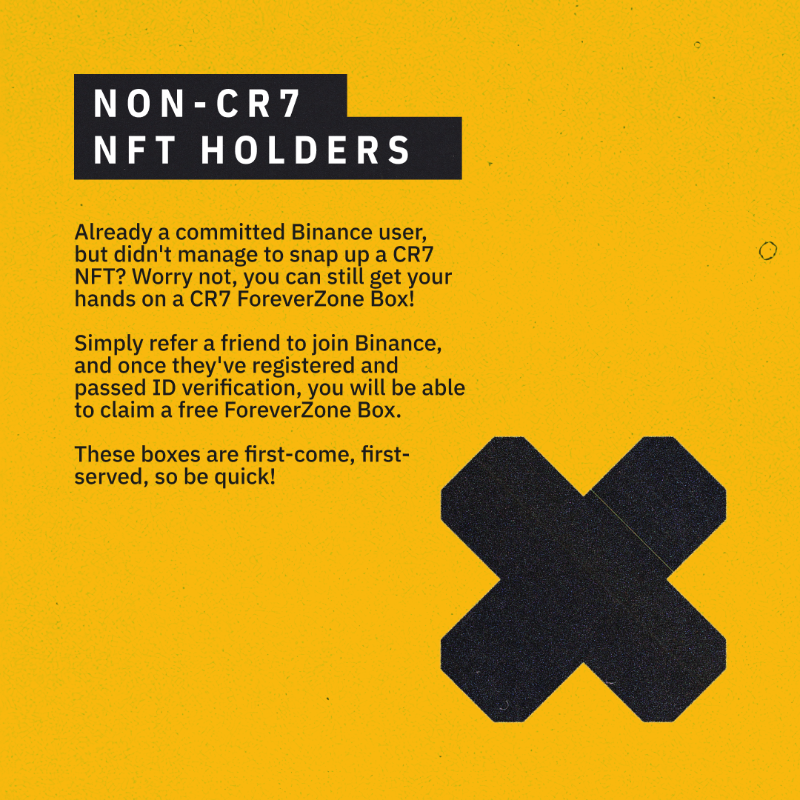 binance's tweet photo. "How can I get a CR7 ForeverZone box?"

Swipe to find out 👉