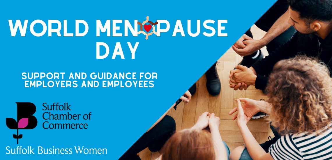 Today marks World Menopause Day - dedicated to fostering awareness about menopause and enhancing the well-being of individuals Find out more here🔗suffolkchamber.co.uk/suffolk-busine…  #WorldMenopauseDay #MenopauseSupport #SuffolkChamber #WellbeingOfWomen  #IMS #worldmenopauseday2023