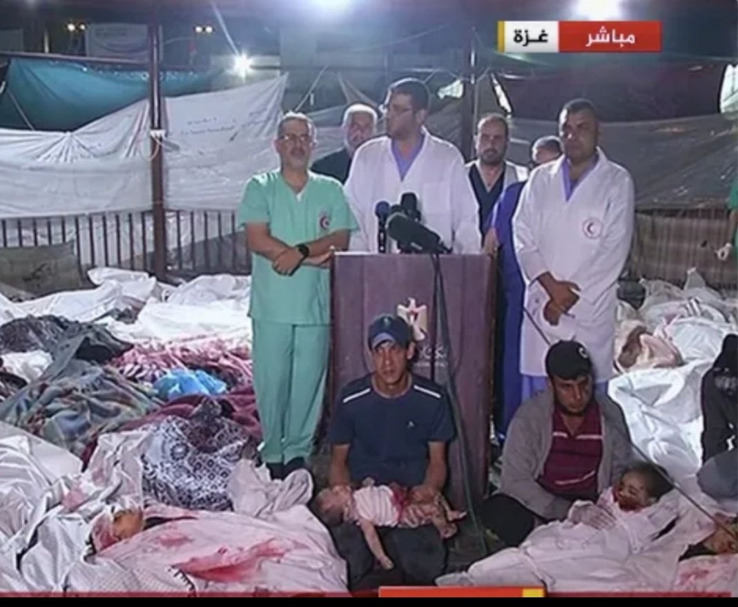 Bu bir film sahnesi değil burası Filistin ve hepsi gerçek. Tarih bunu yazsın 21. yy da 17 Ekim 2023 tarihinde İsrail soykırım yapıyor. #PalestineGenocide #ziyonistterror #IsraeliNewNazism