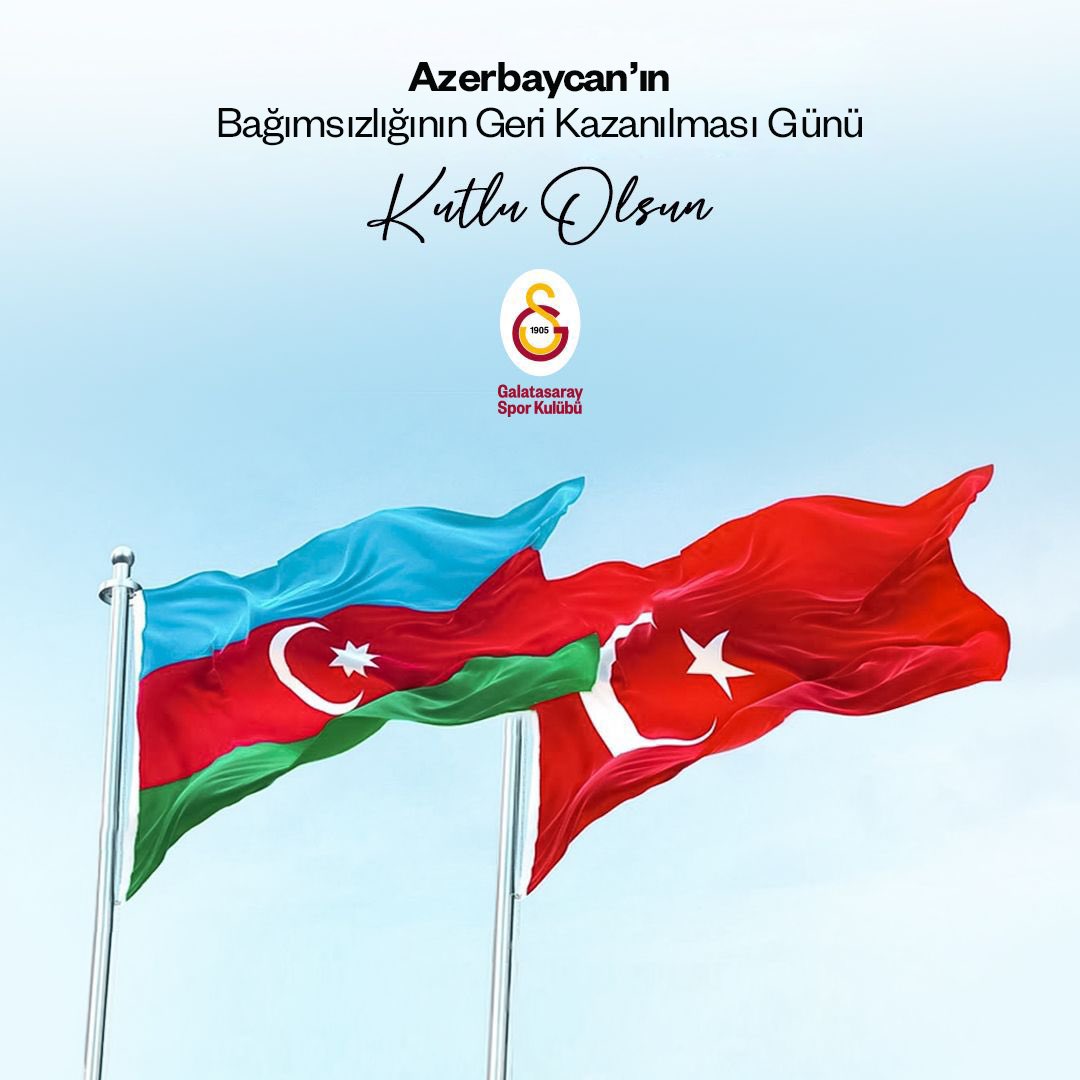 Dost ve kardeş ülke Azerbaycan’ın Bağımsızlığının Geri Kazanılması Günü kutlu olsun! 🇦🇿🇹🇷