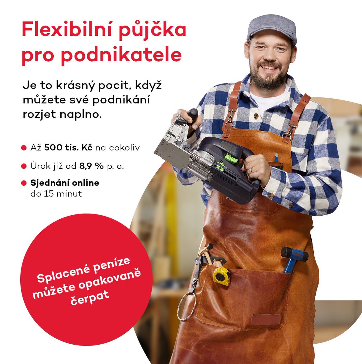 Vstoupili jsme na trh živnostníků. Nově máme v portfoliu Flexibilní půjčku pro podnikatele. Férová, jednoduchá, plně online. To jsou její hlavní atributy.

Více na: homecredit.cz/pujcka-pro-pod…

#svetHC #flexibilnipujcka #podnikatel