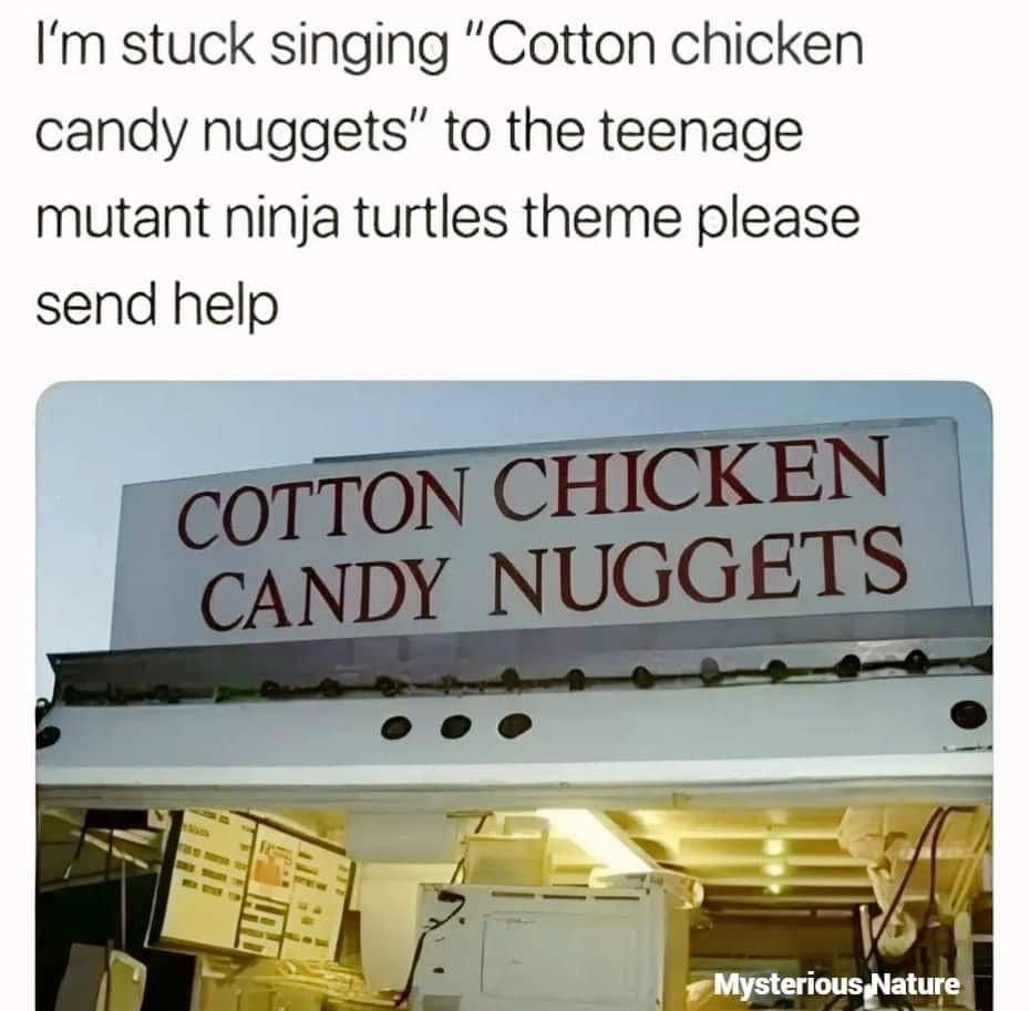 ComedyBaseUK's tweet photo. #WednesdayVibes
🎤 COTTON
🐤 CHICKEN
🎼 CANDY
🐢 NUGGETS
🎶
#sendhelp #jokeoftheday #jotd #humpday #dadjoke #comedybase #whatsonbrighton https://t.co/wYXdCCp627