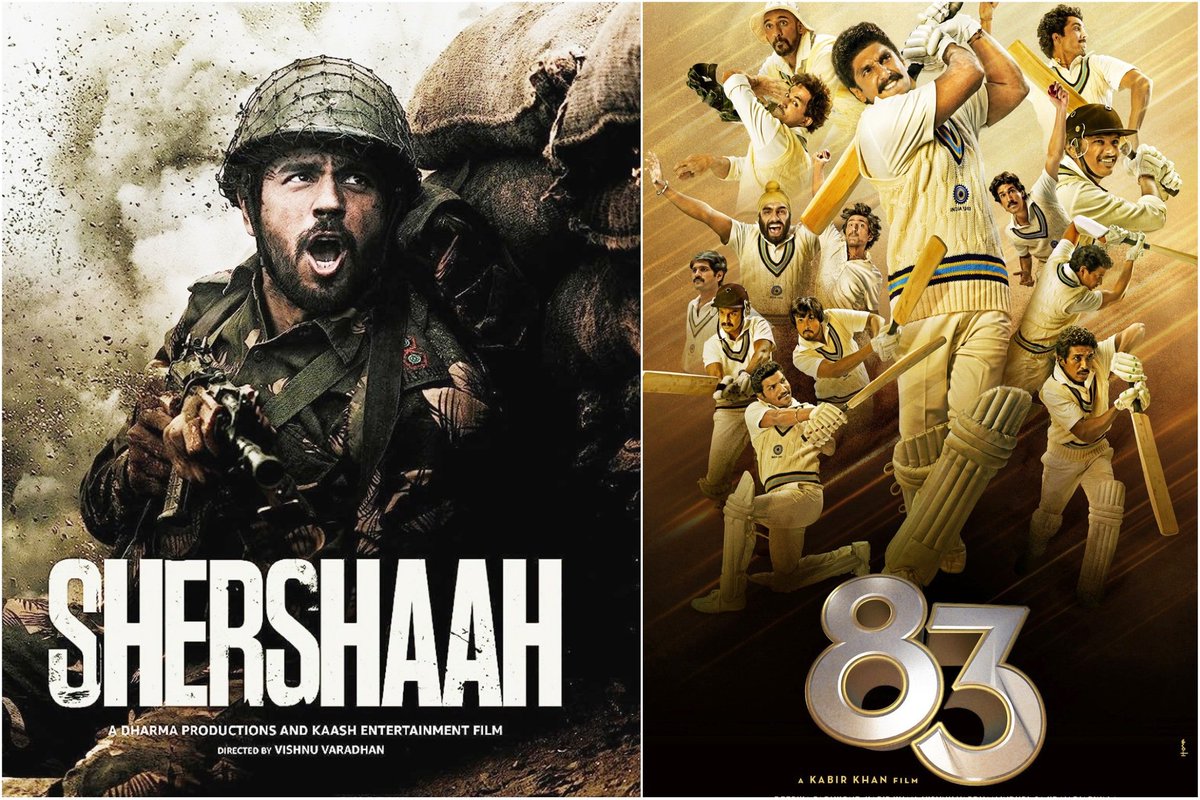 Tell me movies that released during pandemic (in theatres/OTT) which could've done better in normal time, & deserve a re-release 

-------
I'd pick:
#Shershaah did great on OTT. Definitely deserved big screen
#83TheMovie was well made & needed a theatrical release in better times