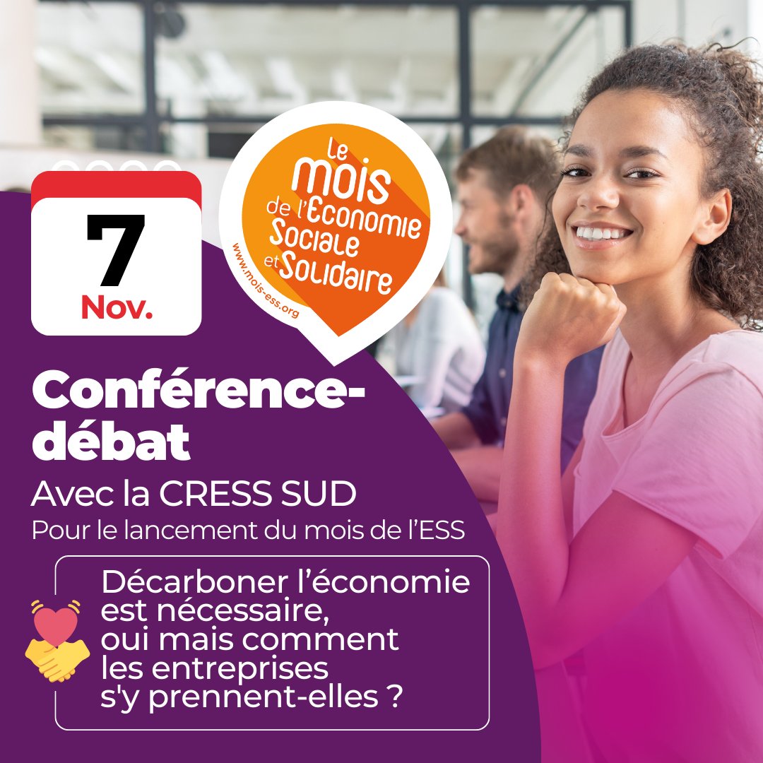 AesioMutuelle's tweet image. Soirée débat pour célébrer les 20 ans du mois de l’ESS❗
Rejoignez #AÉSIO et @CRESS_sud le 7/11 à 18 h pour débattre avec les acteurs #PACA, #TheShiftProject l’#ESS
Au programme📅l’ESS en transition, le #plandetransformation 2030 &amp;amp; l’impact sur notre santé
ensemble.aesio.fr/agir-ensemble/…