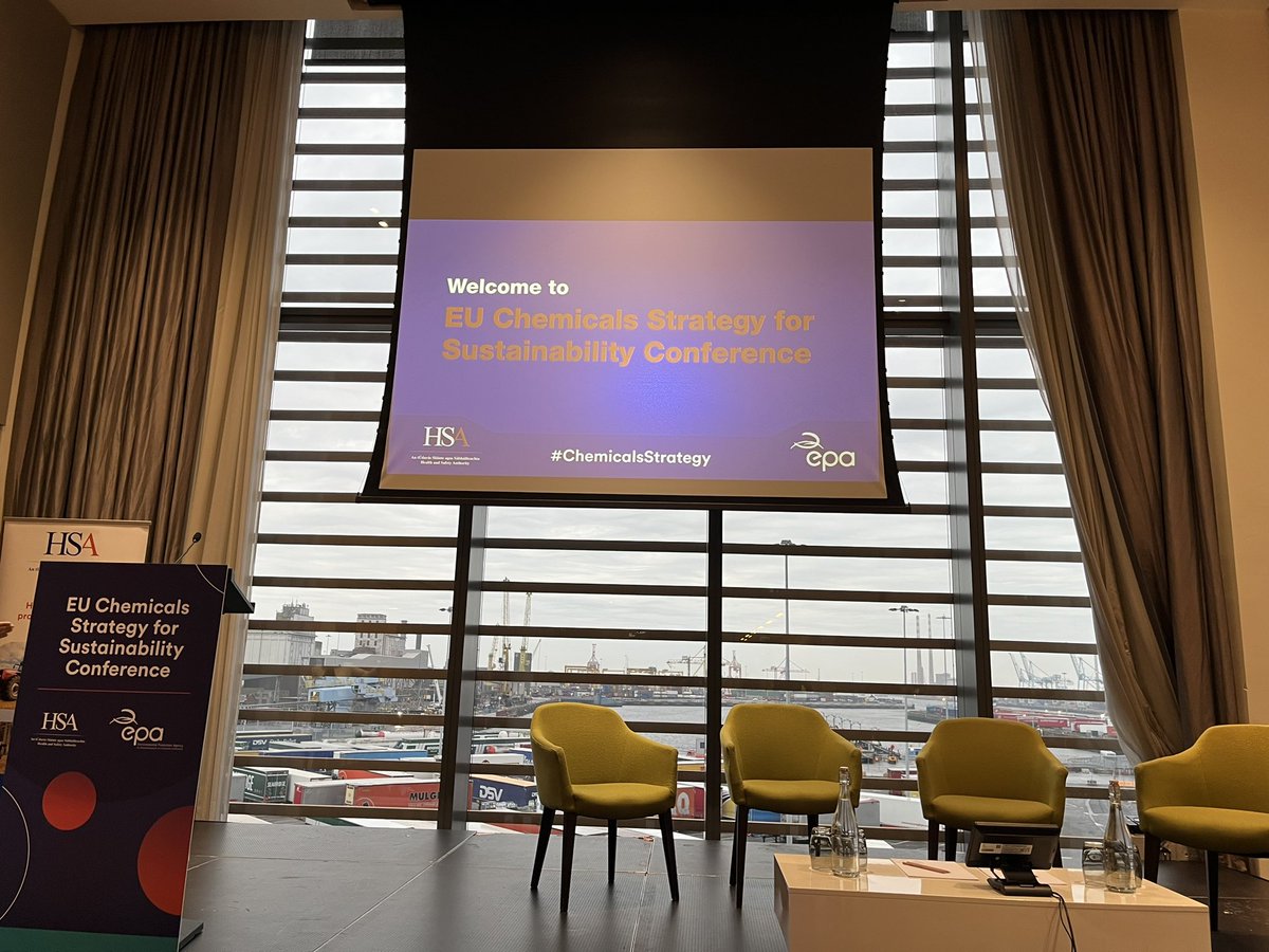 TheHSA's tweet photo. We’re all set up and ready to go for the EU #ChemicalsStrategy for Sustainability Conference with @EPAIreland. Looking forward to hearing from our speakers discussing a wide range of topics on chemical safety. https://t.co/cCsWsM8Jfb