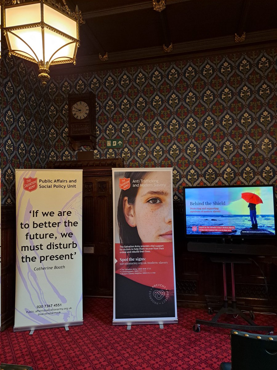 Today is #AntiSlaveryDay, and @salvationarmyuk is in Parliament with @PaulaBarkerMP to launch our Modern Slavery Annual Report  2023.