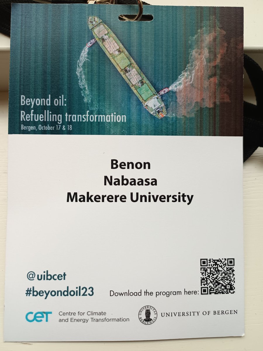 BenonNabaasa's tweet photo. The Irony of discussing "Beyond Oil" when most African Countries are just dipping their feet into the Oil. Another case of the Global North setting the Global Agenda. This is where energy transitions really get interesting. - Bergen, Norway. https://t.co/7HqtX1sqzh