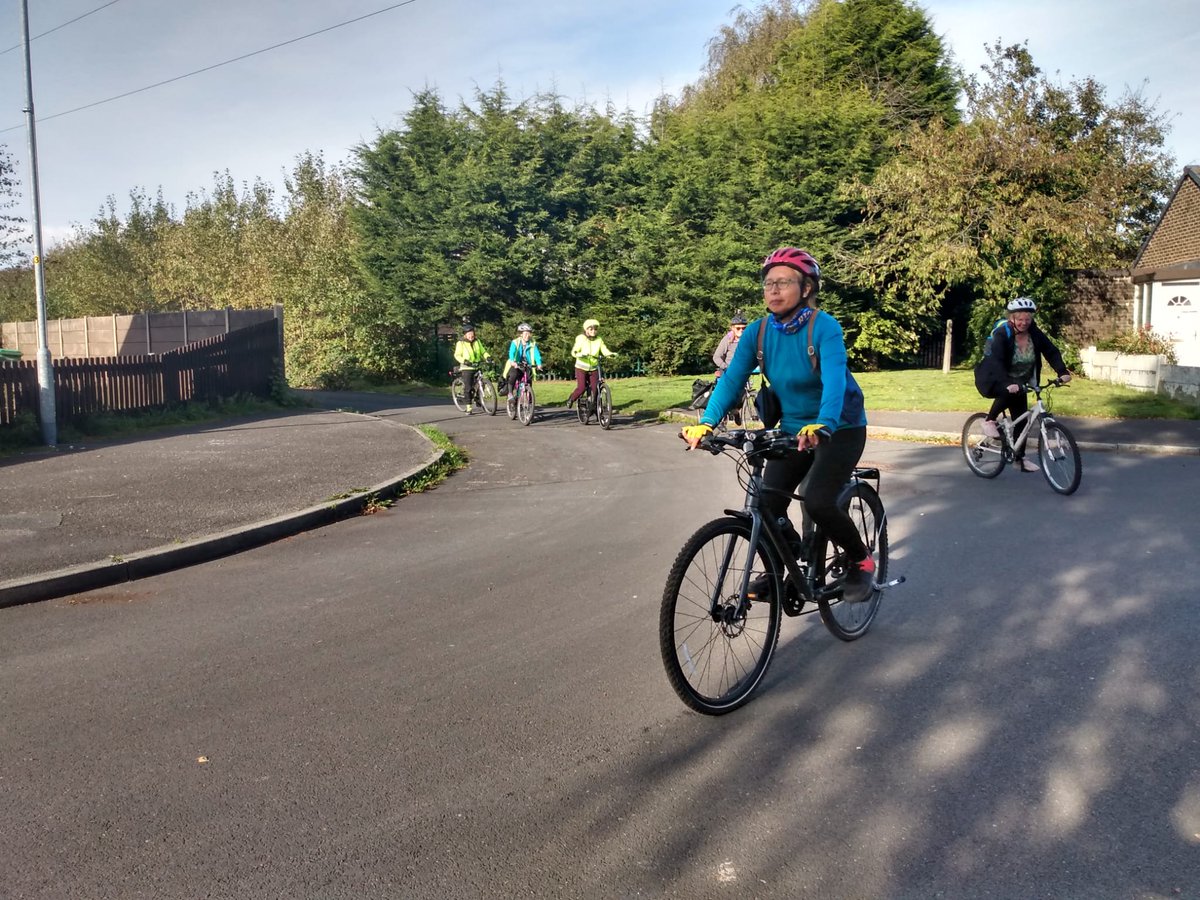 CyclingMoston's tweet photo. Congratulations to our wonderful women for completing the Ride Leadership course with @EllenJHolmes @CyclingUK_NW at #GROWE 👏🏻🙌🏼🥳🚴🏼♂️❤️ We've got a good team to support our lead rides on Tuesdays at #GROWE in #Failsworth and Wednesday at #no93 in #Harpurhey https://t.co/CfnioO7PmE
