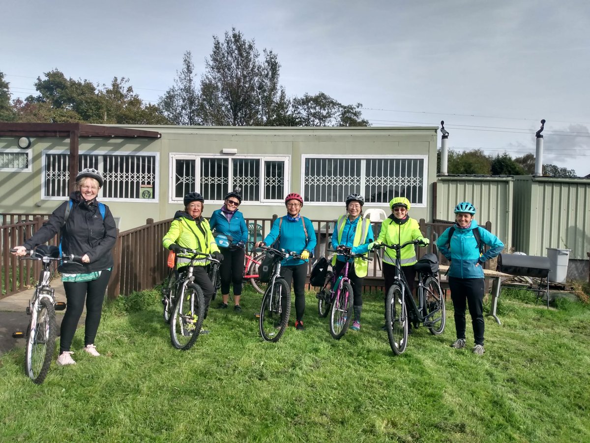 CyclingMoston's tweet photo. Congratulations to our wonderful women for completing the Ride Leadership course with @EllenJHolmes @CyclingUK_NW at #GROWE 👏🏻🙌🏼🥳🚴🏼♂️❤️ We've got a good team to support our lead rides on Tuesdays at #GROWE in #Failsworth and Wednesday at #no93 in #Harpurhey https://t.co/CfnioO7PmE