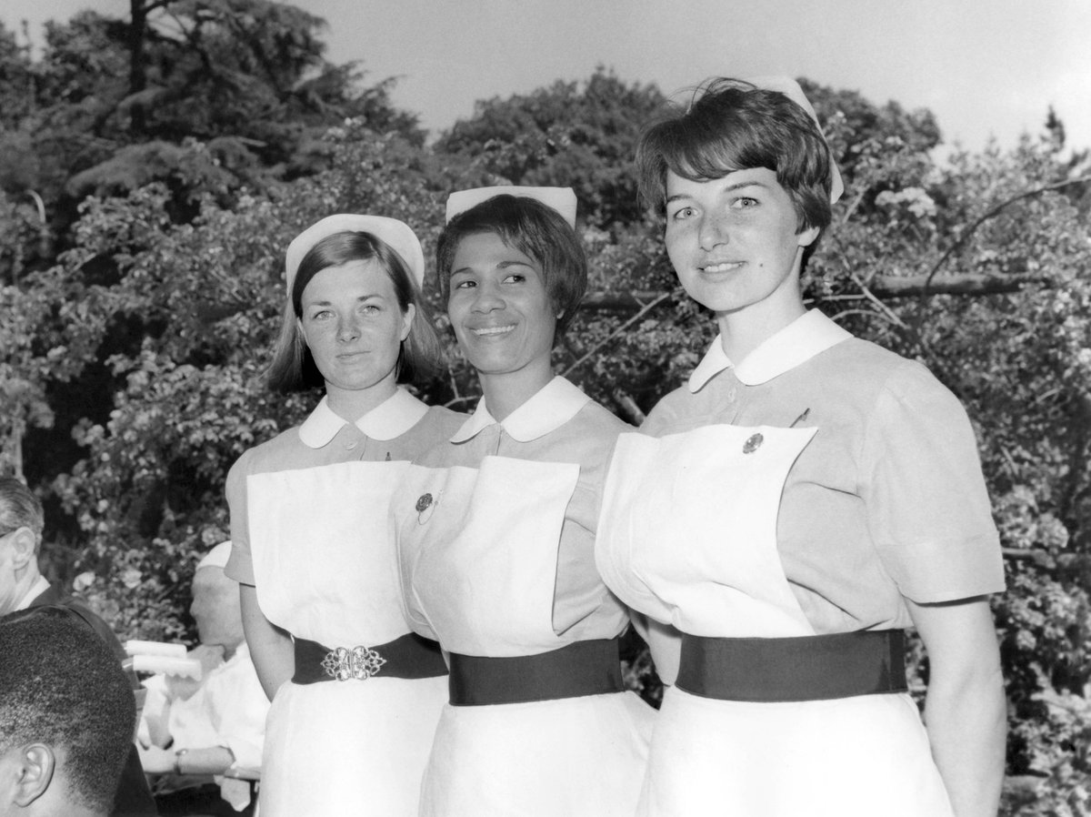 To celebrate Black History Month 2023, today's image is of Kathleen Pyne who worked at the National Hospital in the late 1960s &amp; later at Finchley. This image featured in "Queen Square: A History of the National Hospital and its Institute of Neurology" nationalbrainappeal.org/product/queen-…